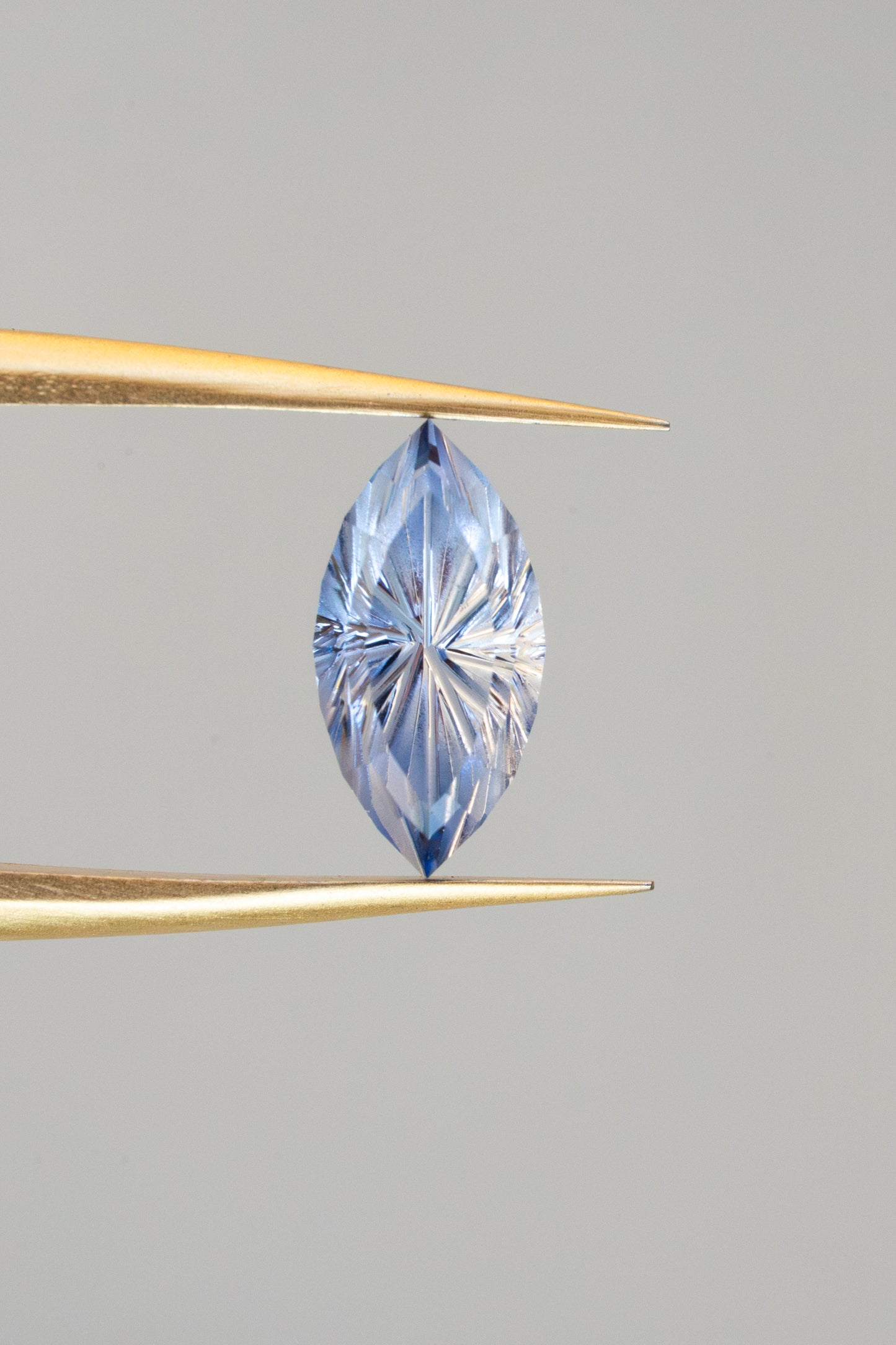 0.75 Carat Two Tone Blue Fantasy Cut Lab Sapphire