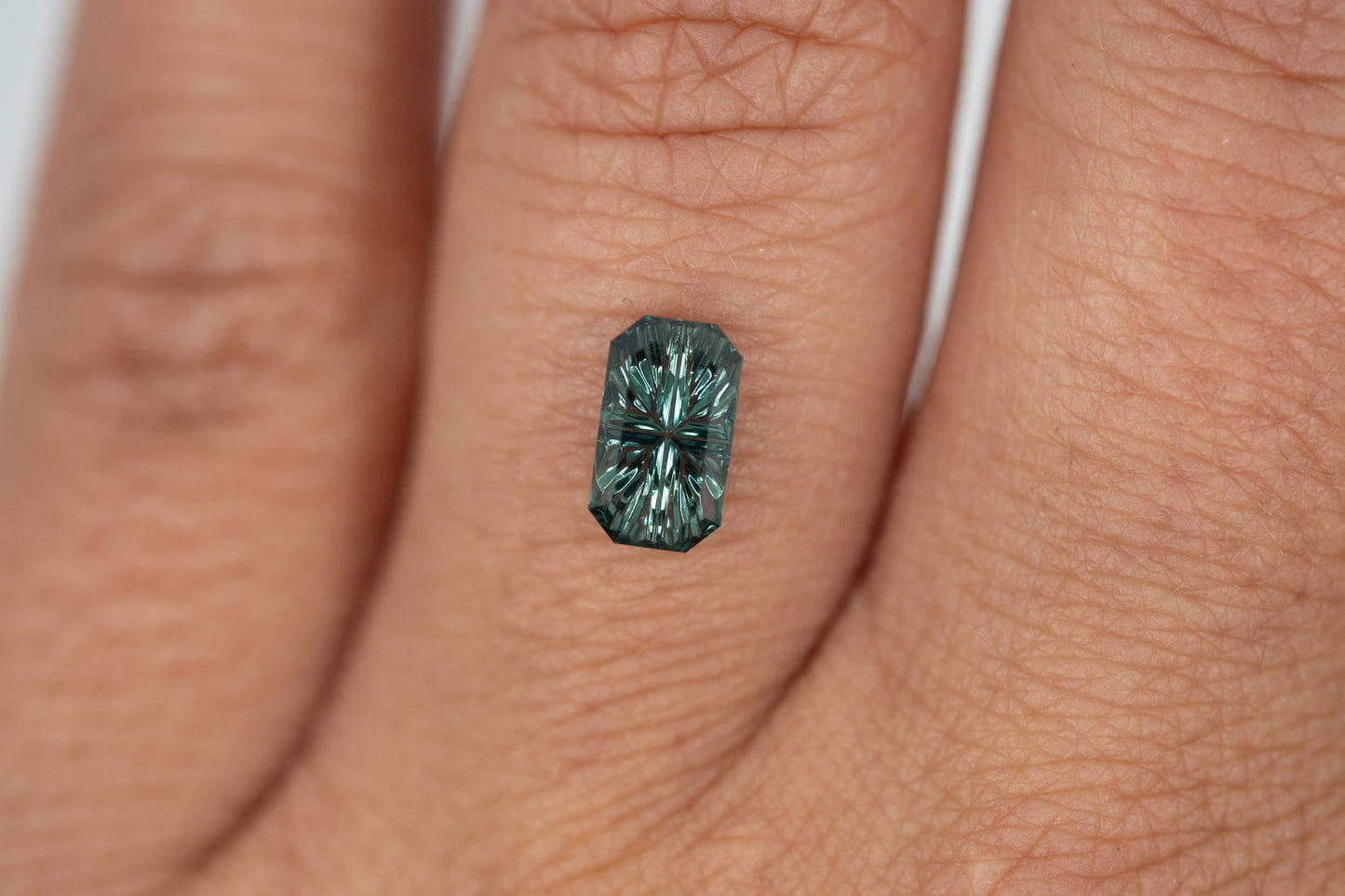 1.14 Carat Unheated Tealy Forest Green Nigerian Sapphire