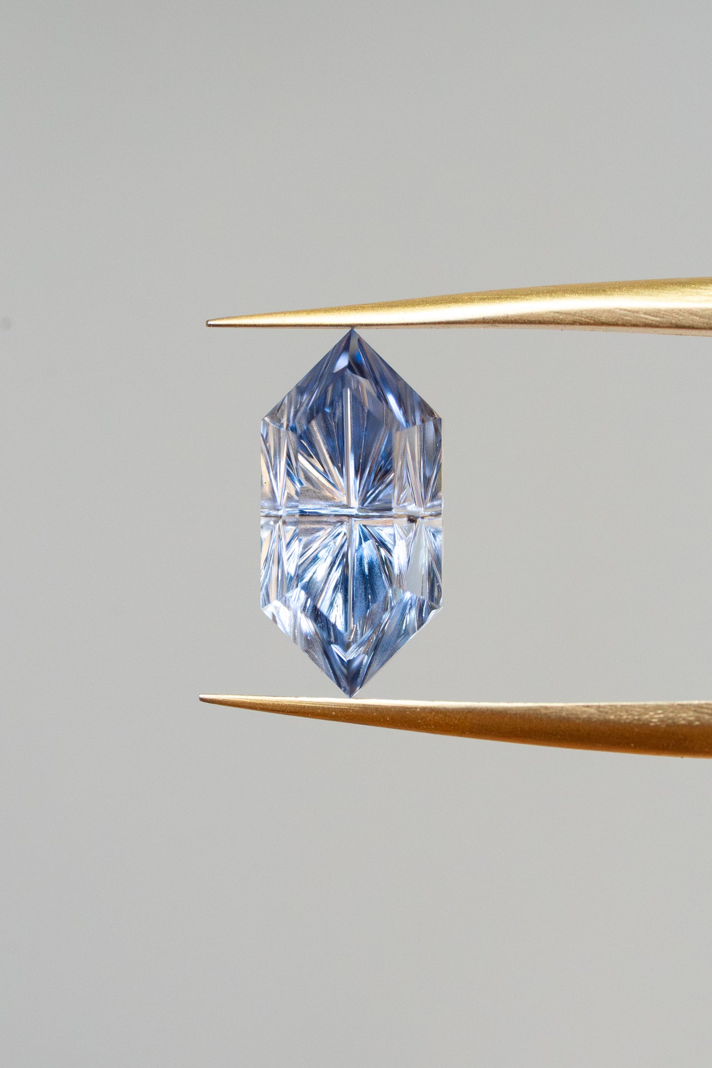 1.19 Carat Two Tone Blue Fantasy Cut Lab Sapphire