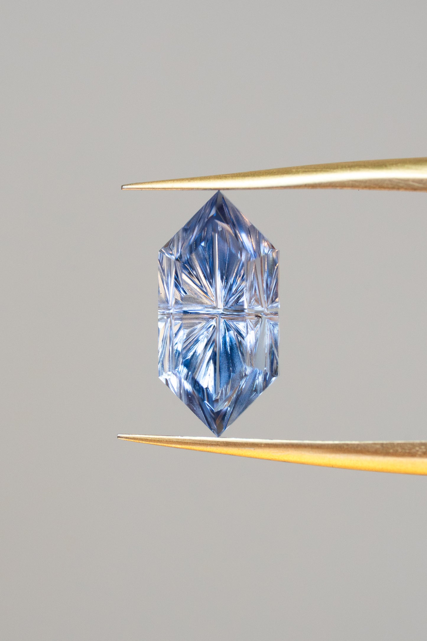 1.19 Carat Two Tone Blue Fantasy Cut Lab Sapphire