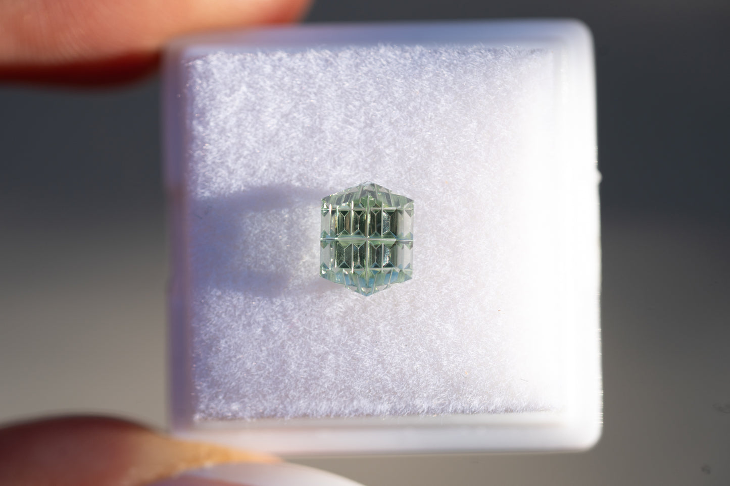 1.99 Carat Luminara Pale Green Lab Sapphire