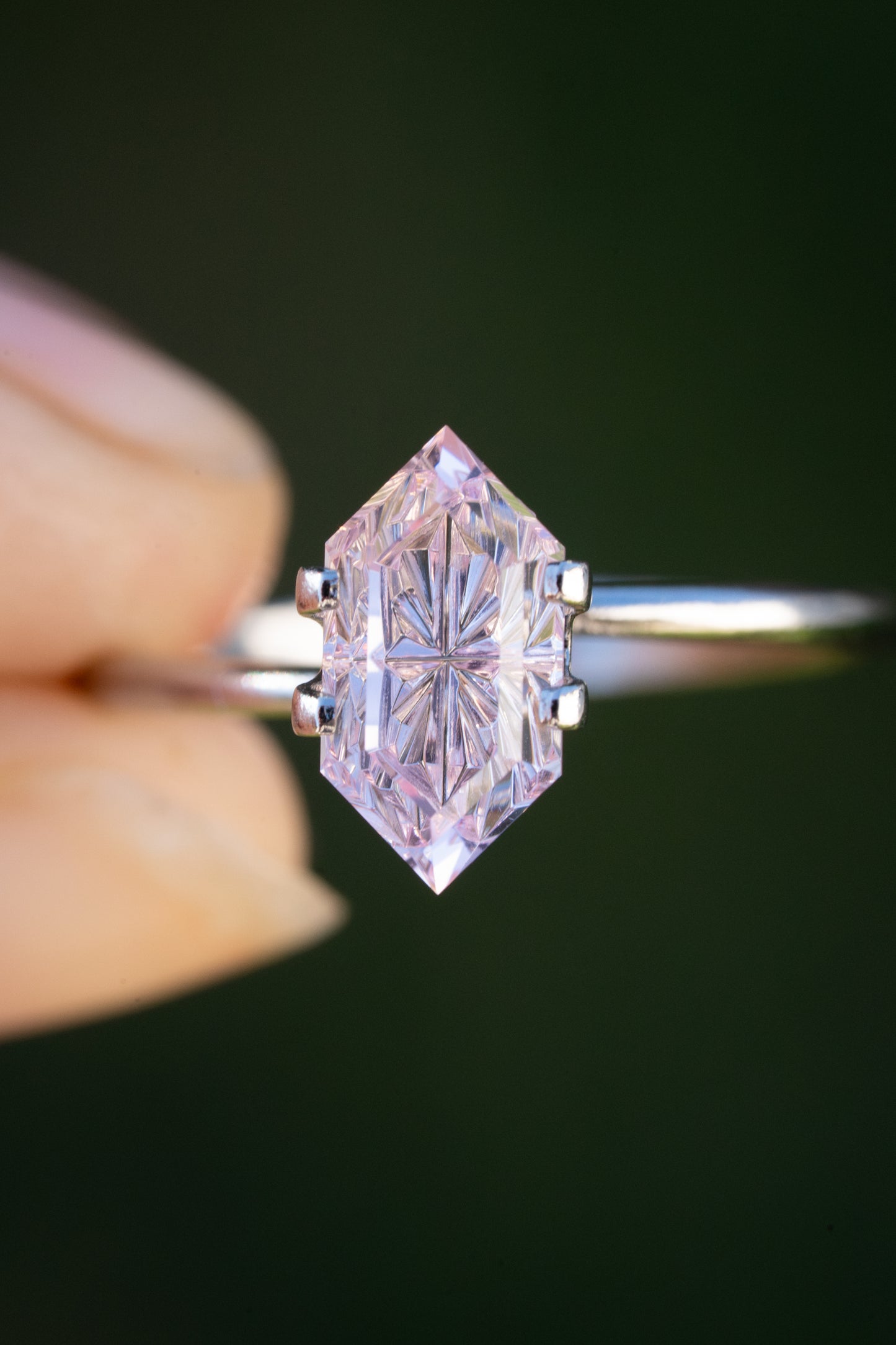 2.44 Carat Light Pink Fantasy Cut Lab Sapphire