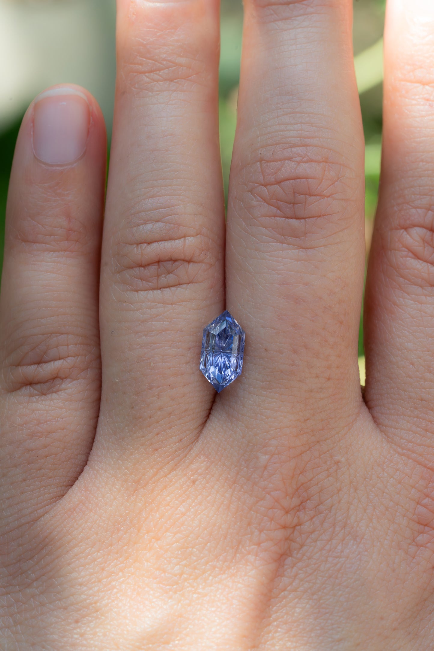 2.68 Carat Medium Blue Fantasy Cut Lab Sapphire