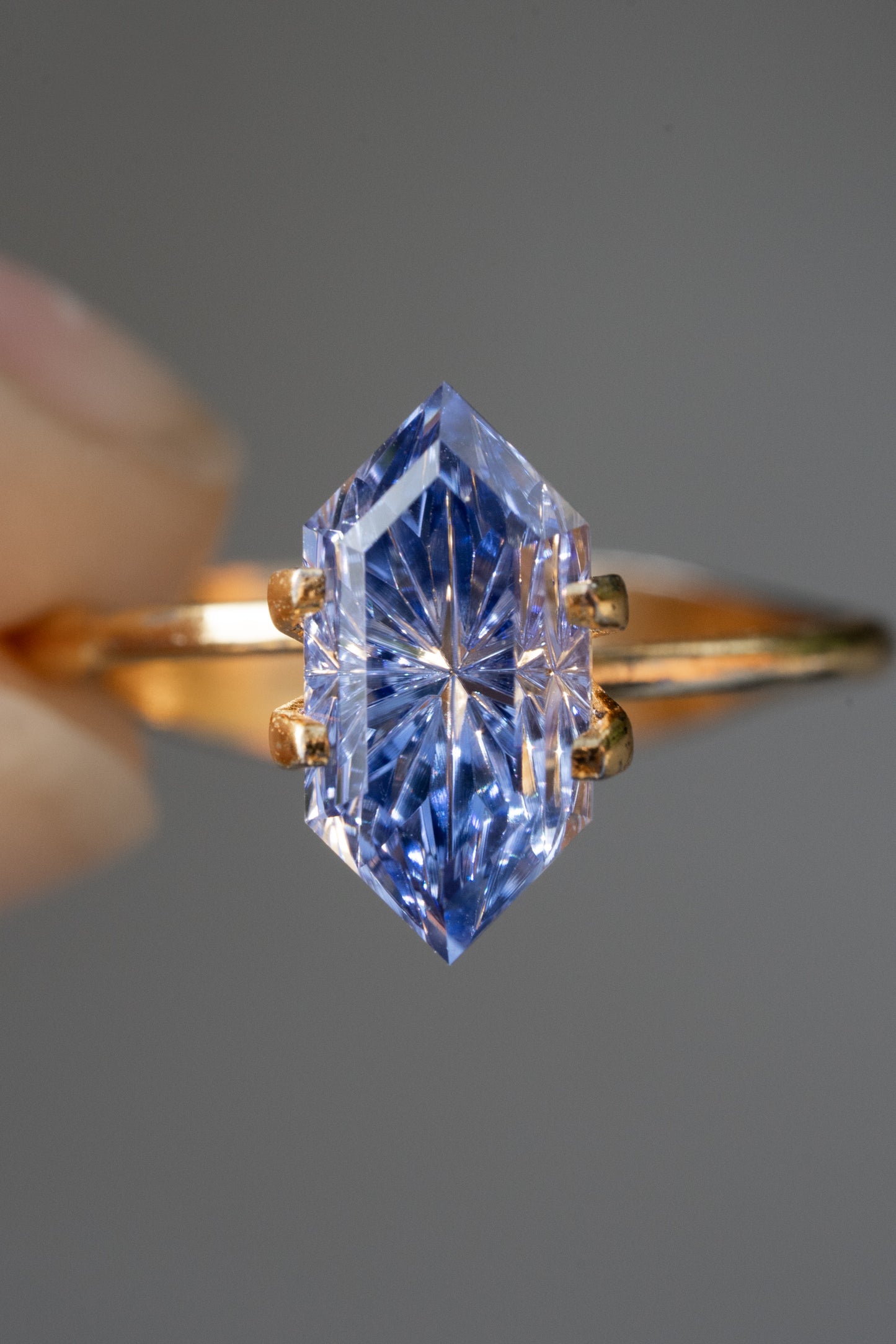 4.15 Carat Blue Fantasy Cut Lab Sapphire