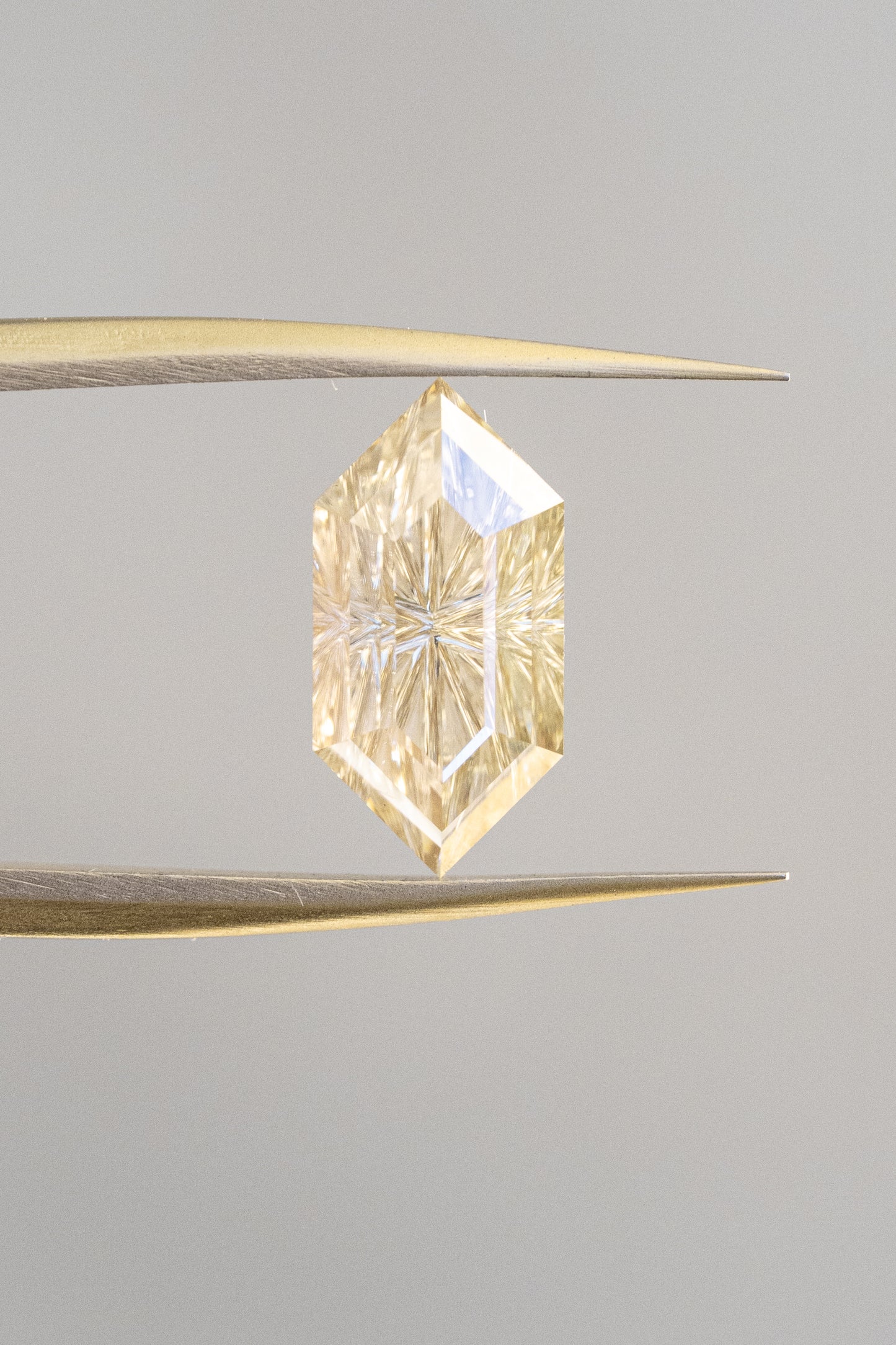 1.41 Carat Champagne Gold Fantasy Cut Lab Moissanite