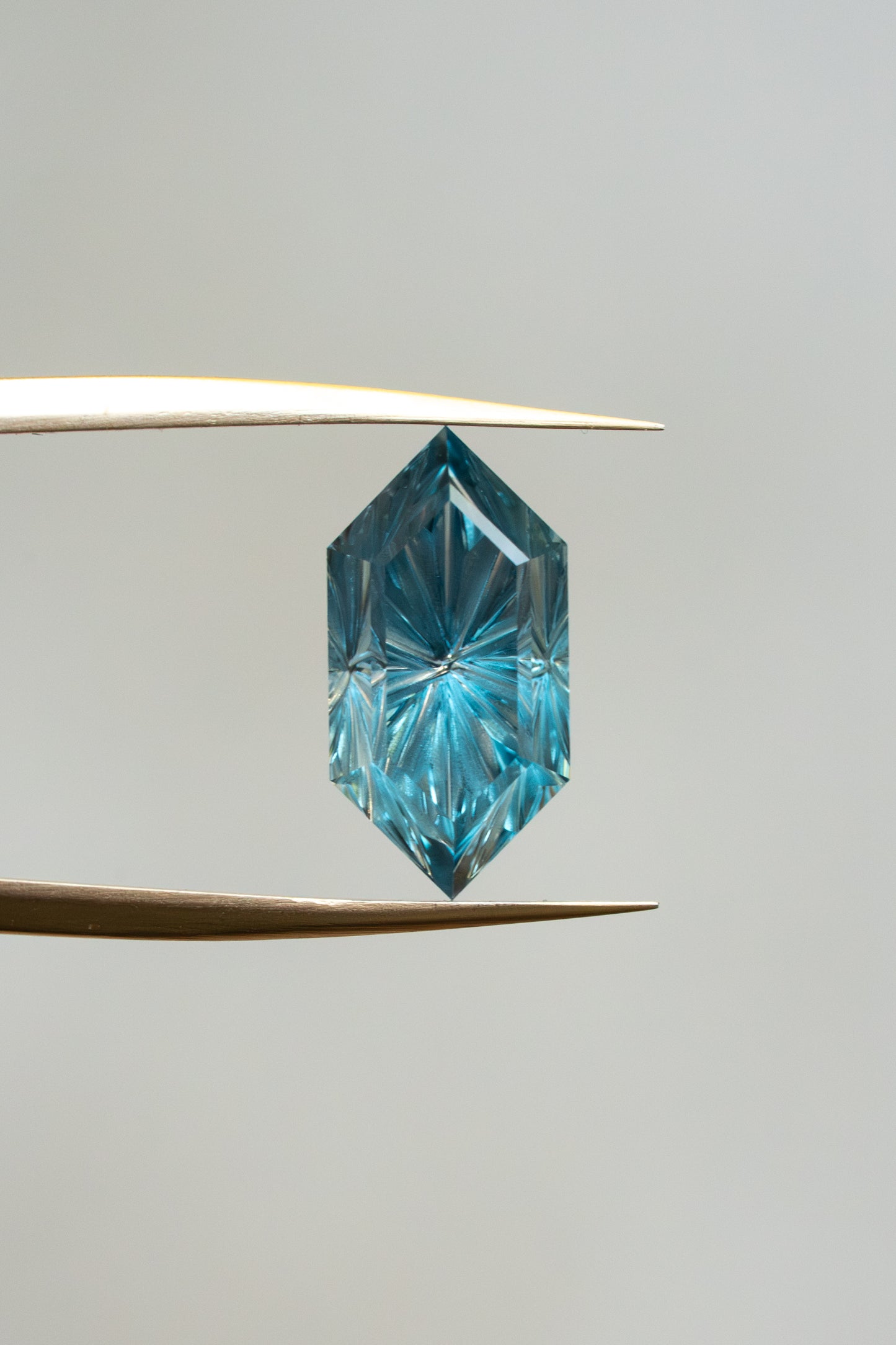 3.5 Carat Color Change Teal Green to Slate Blue Fantasy Cut Lab Sapphire
