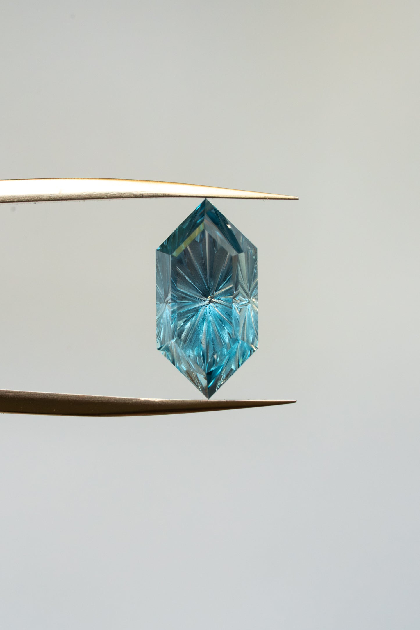 3.5 Carat Color Change Teal Green to Slate Blue Fantasy Cut Lab Sapphire