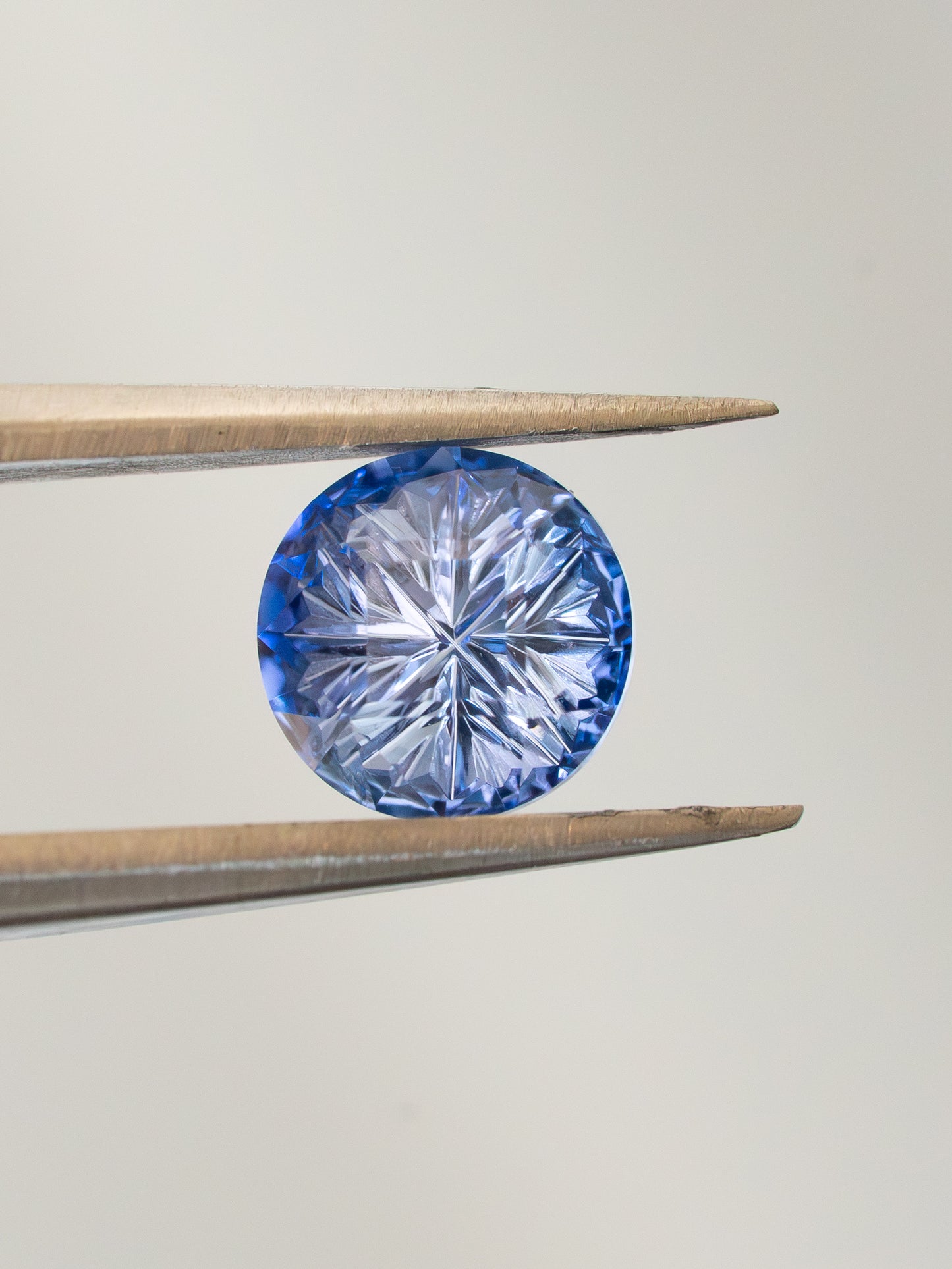 1.12 Carat Light Blue Fantasy Cut Lab Sapphire