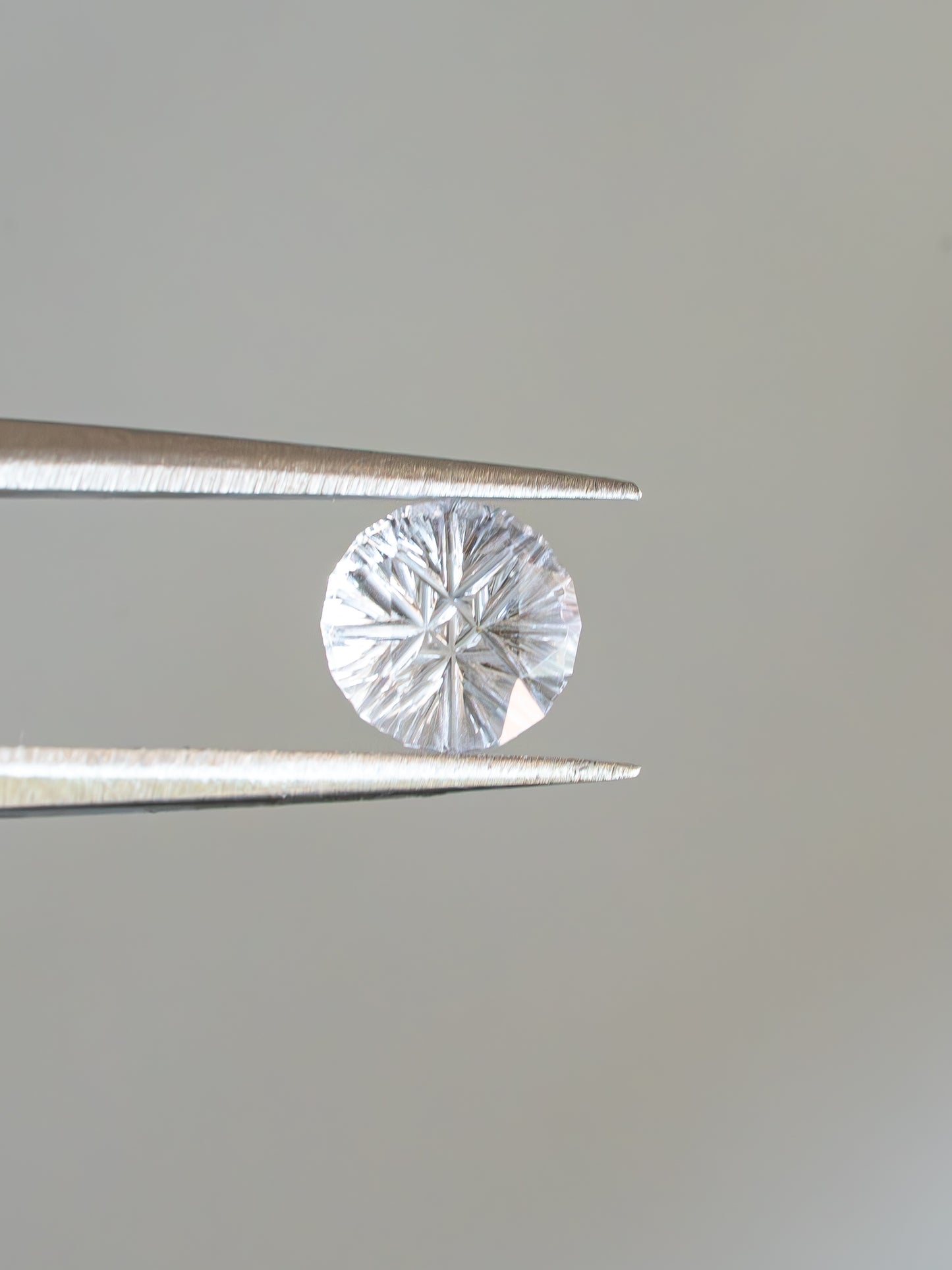 0.91 Carat White Fantasy Cut Lab Sapphire