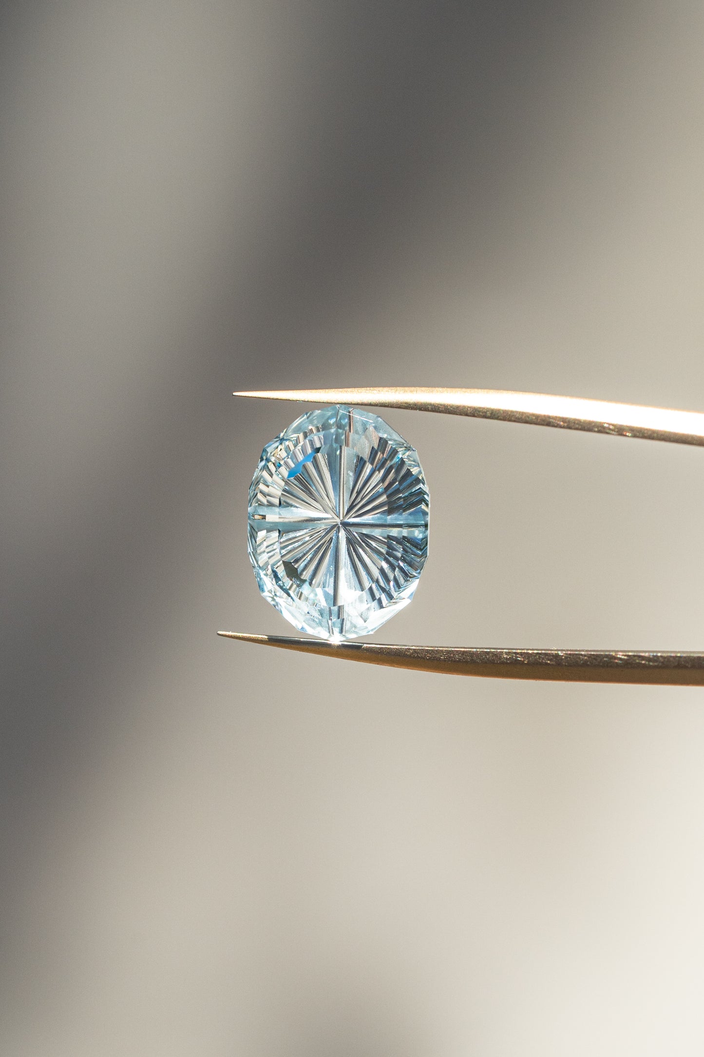 4.17 Carat Light Blue Fantasy Cut Lab Sapphire
