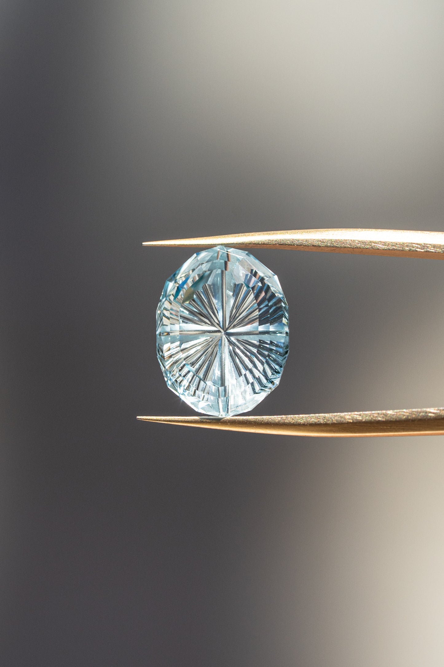 4.17 Carat Light Blue Fantasy Cut Lab Sapphire