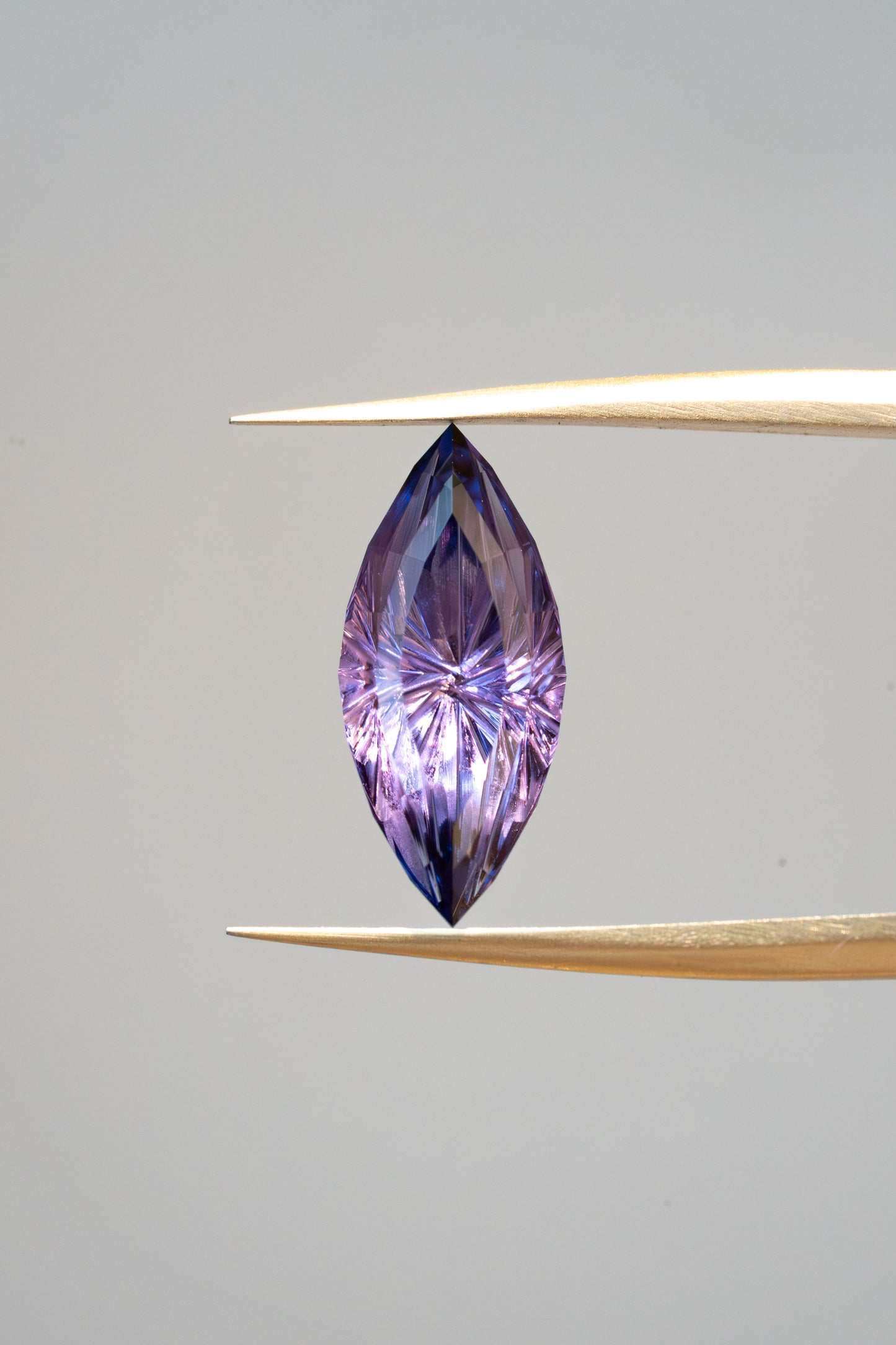 1.94 Carat Two Tone Purple Fantasy Cut Lab Sapphire
