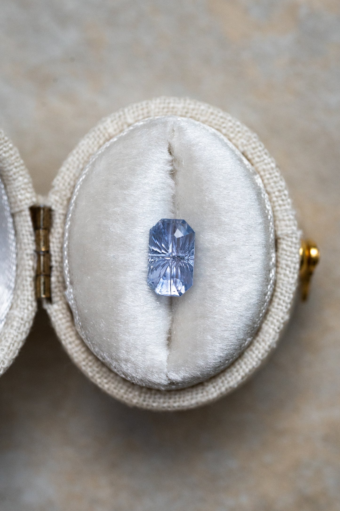 1.43 Carat Silvery Blue Fantasy Cut Madagascar Sapphire