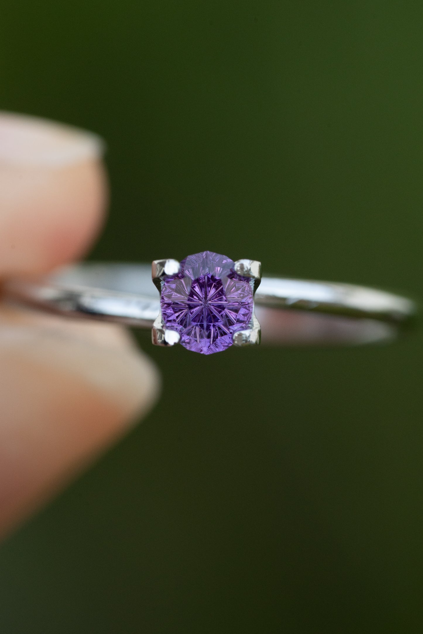 0.64 Carat Purple Pink Fantasy Cut Oval Umba Sapphire