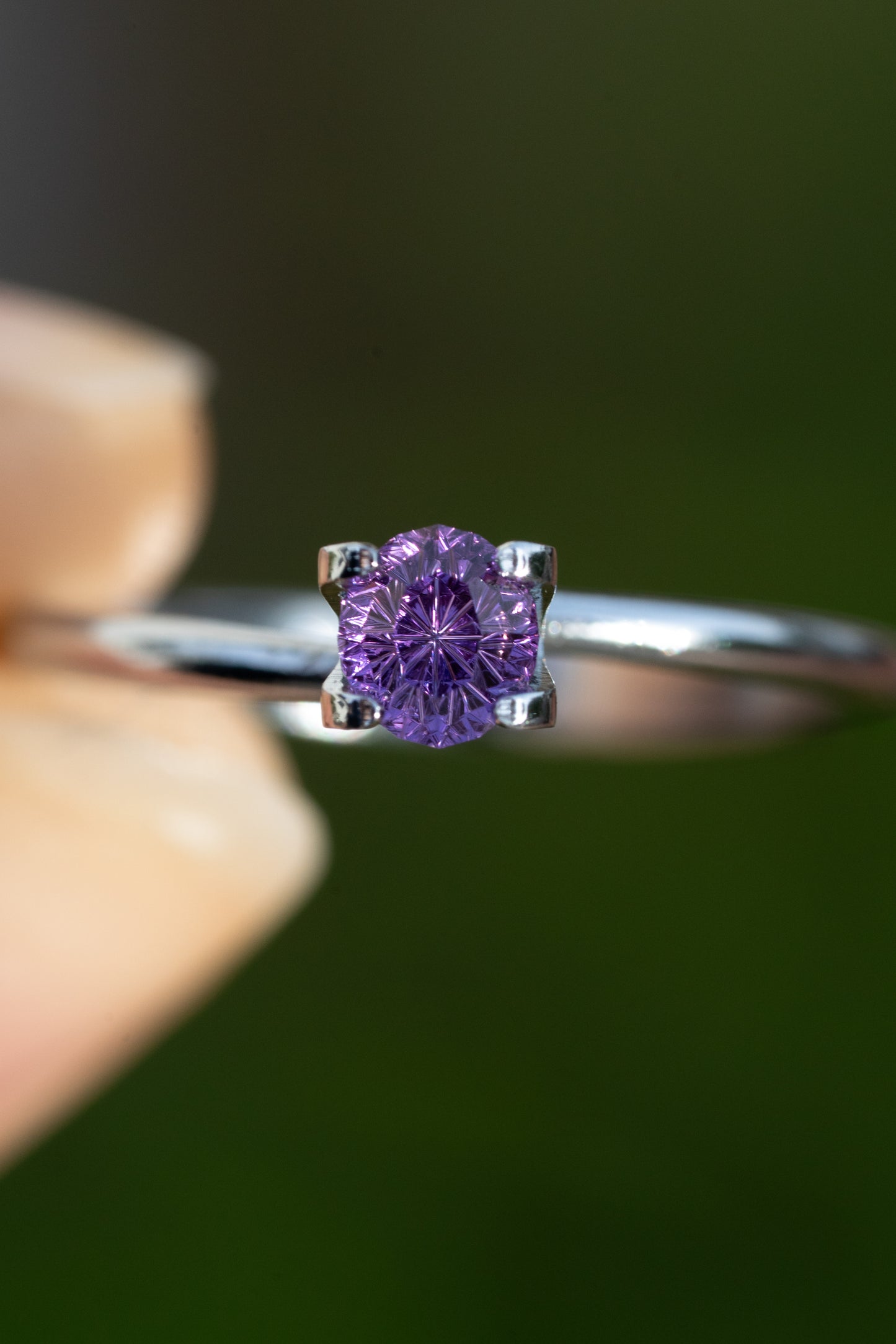 0.64 Carat Purple Pink Fantasy Cut Oval Umba Sapphire
