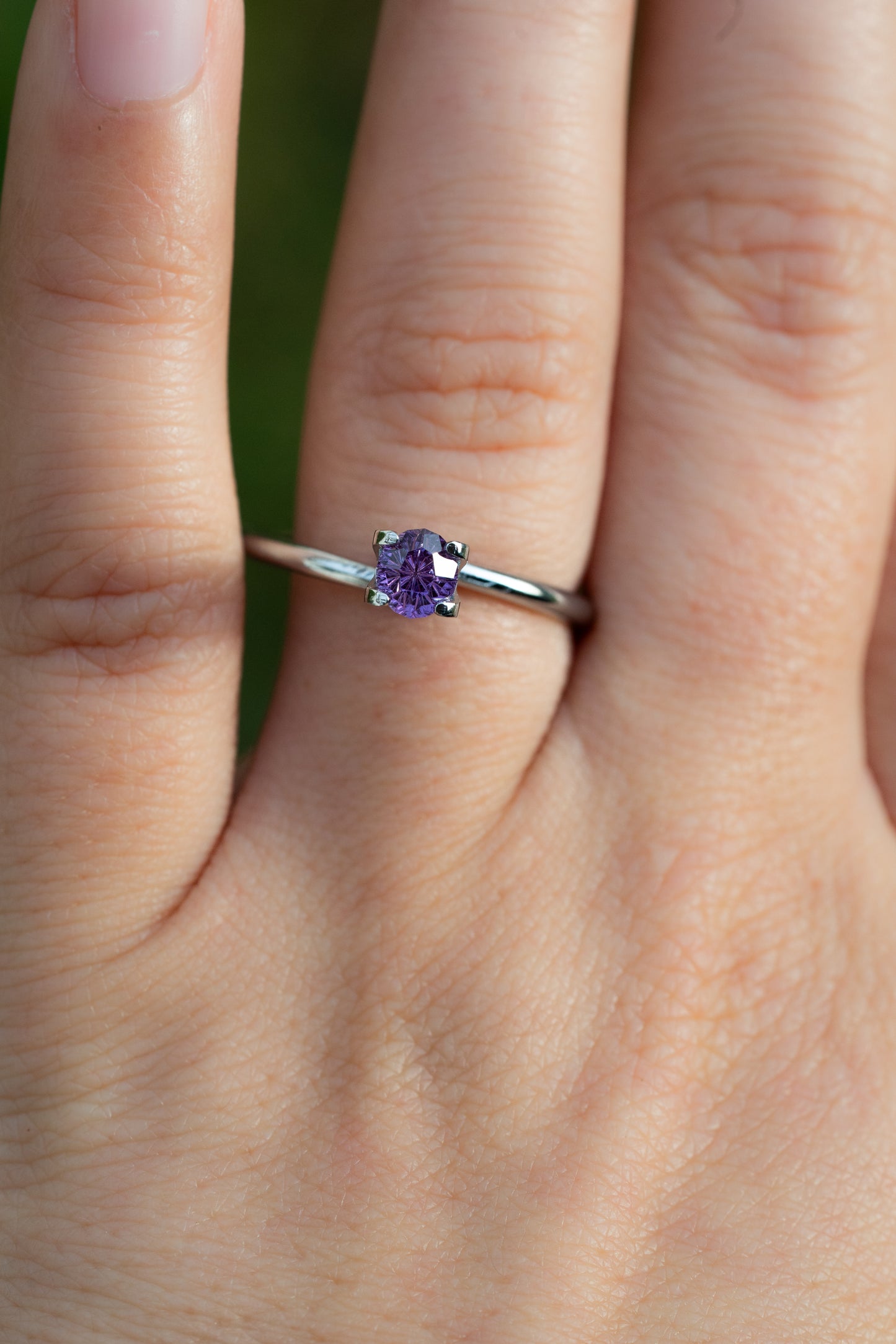 0.64 Carat Purple Pink Fantasy Cut Oval Umba Sapphire