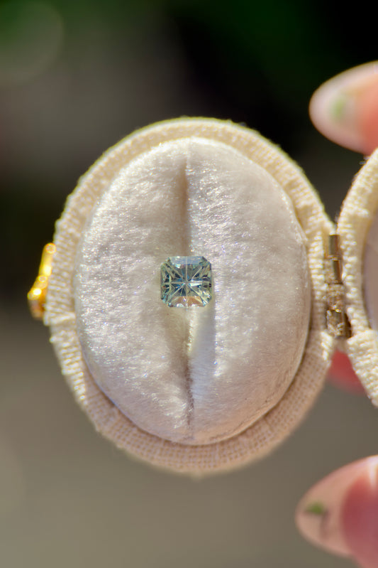 0.78 Carat Leafy Green Fantasy Cut Madagascar Sapphire