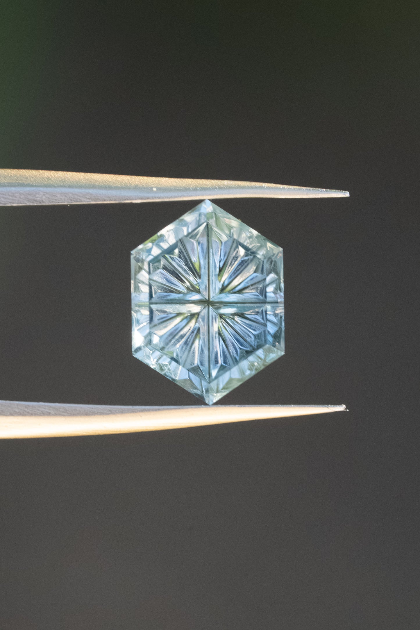 0.88 Carat Light Turquoise Fantasy Cut Montana Sapphire
