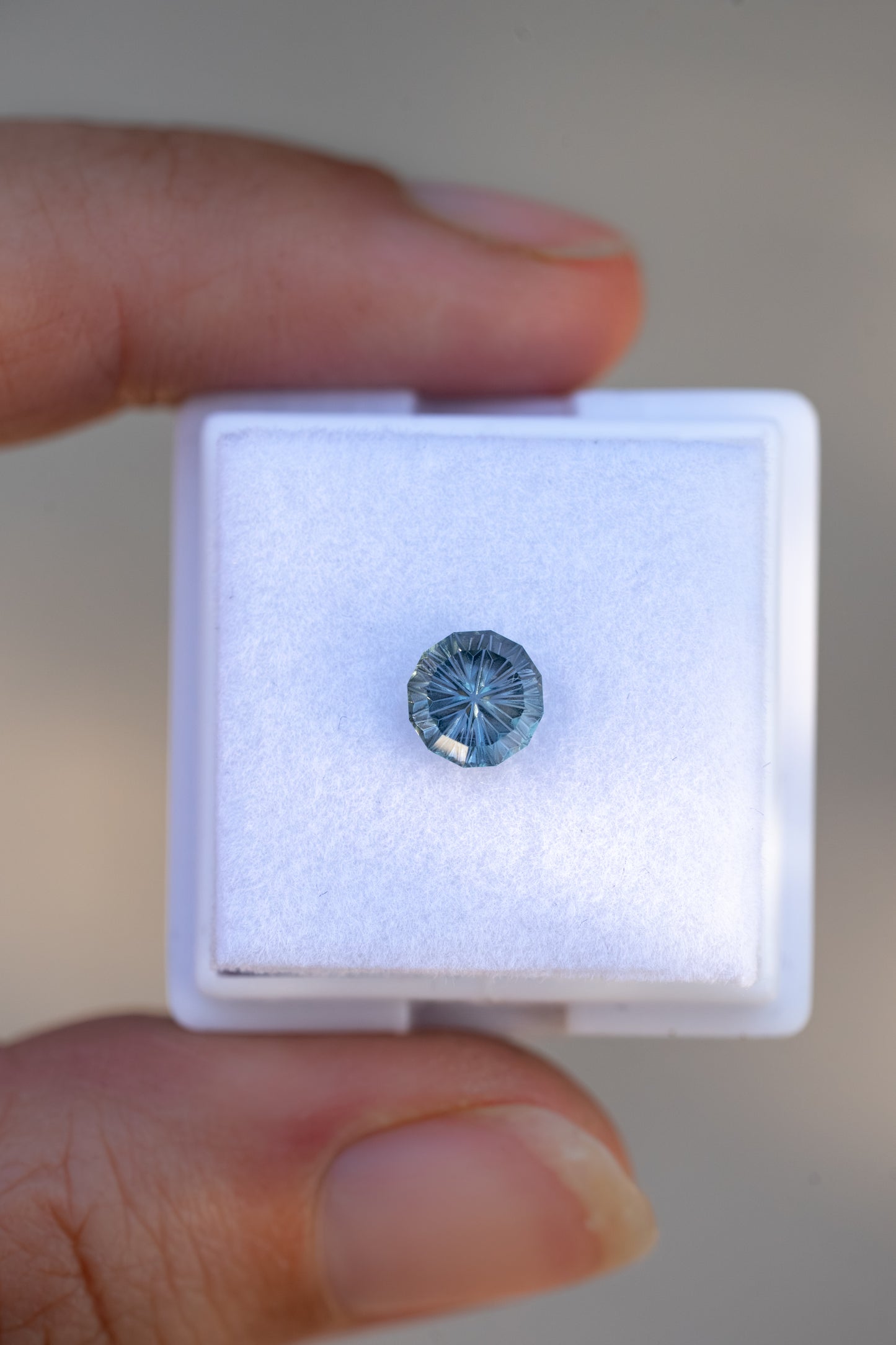 1.01 Steel Blue & Teal Fantasy Cut Montana Sapphire