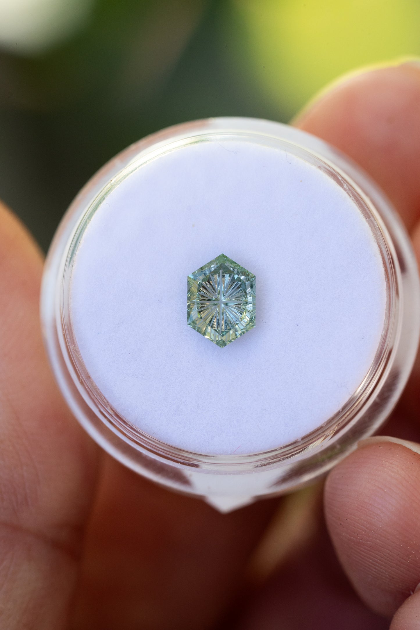 1.11 Carat Color Change Leaf Green Teal Blue Fantasy Cut Montana Sapphire