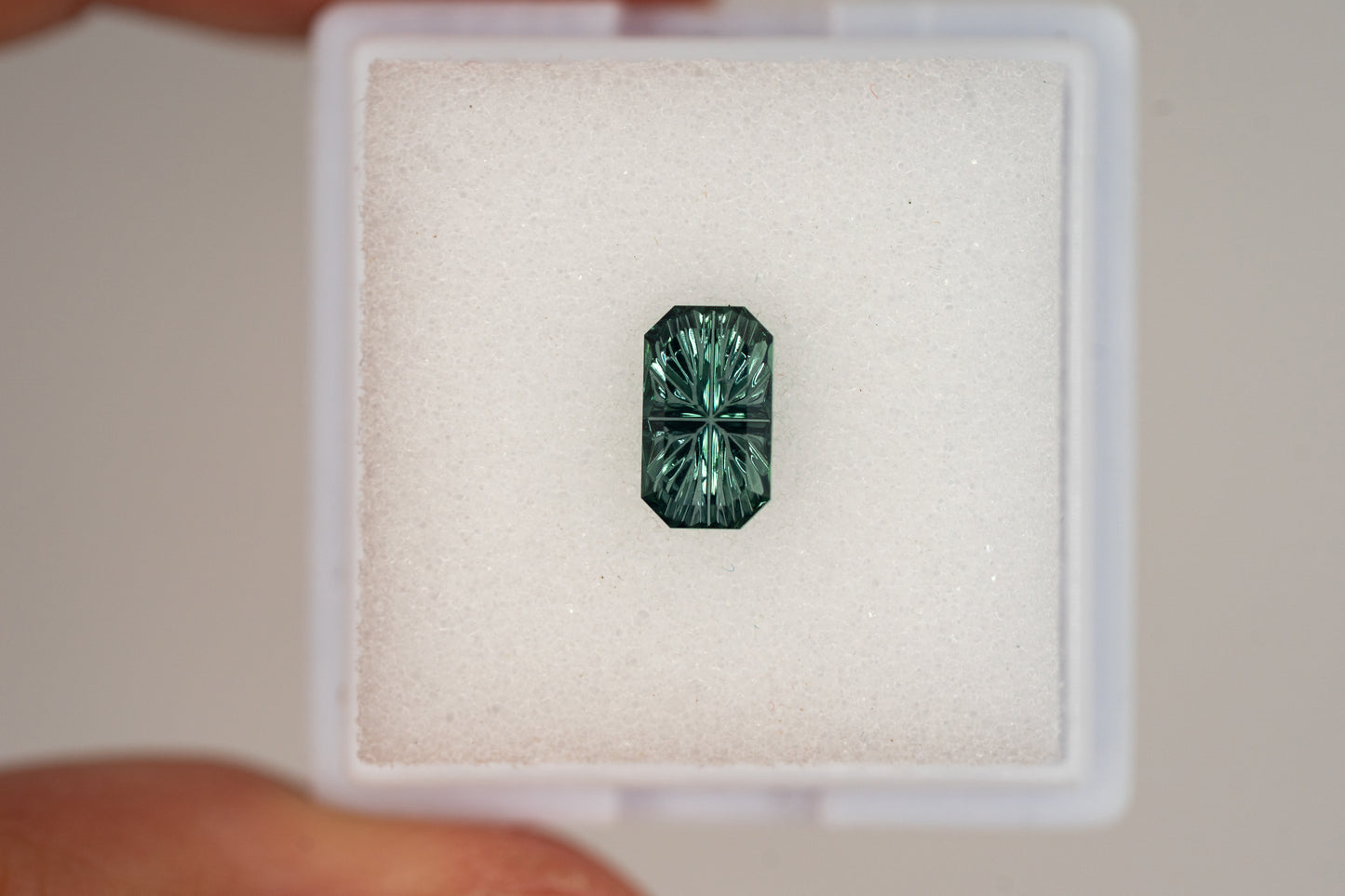 1.14 Carat Unheated Tealy Forest Green Nigerian Sapphire