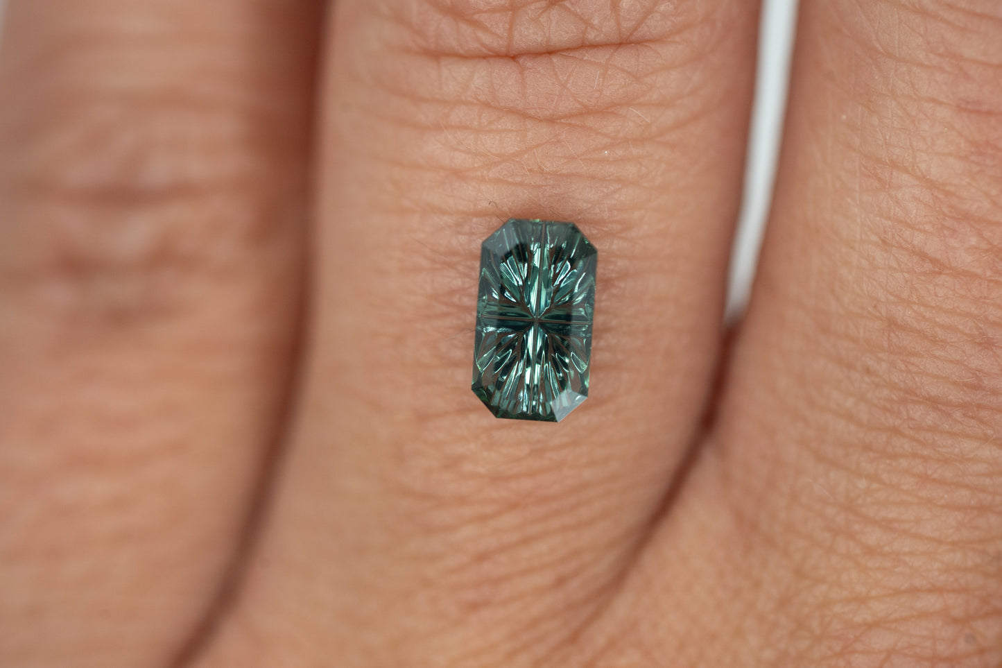 1.14 Carat Unheated Tealy Forest Green Nigerian Sapphire