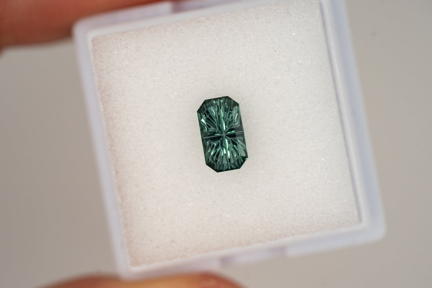 1.14 Carat Unheated Tealy Forest Green Nigerian Sapphire