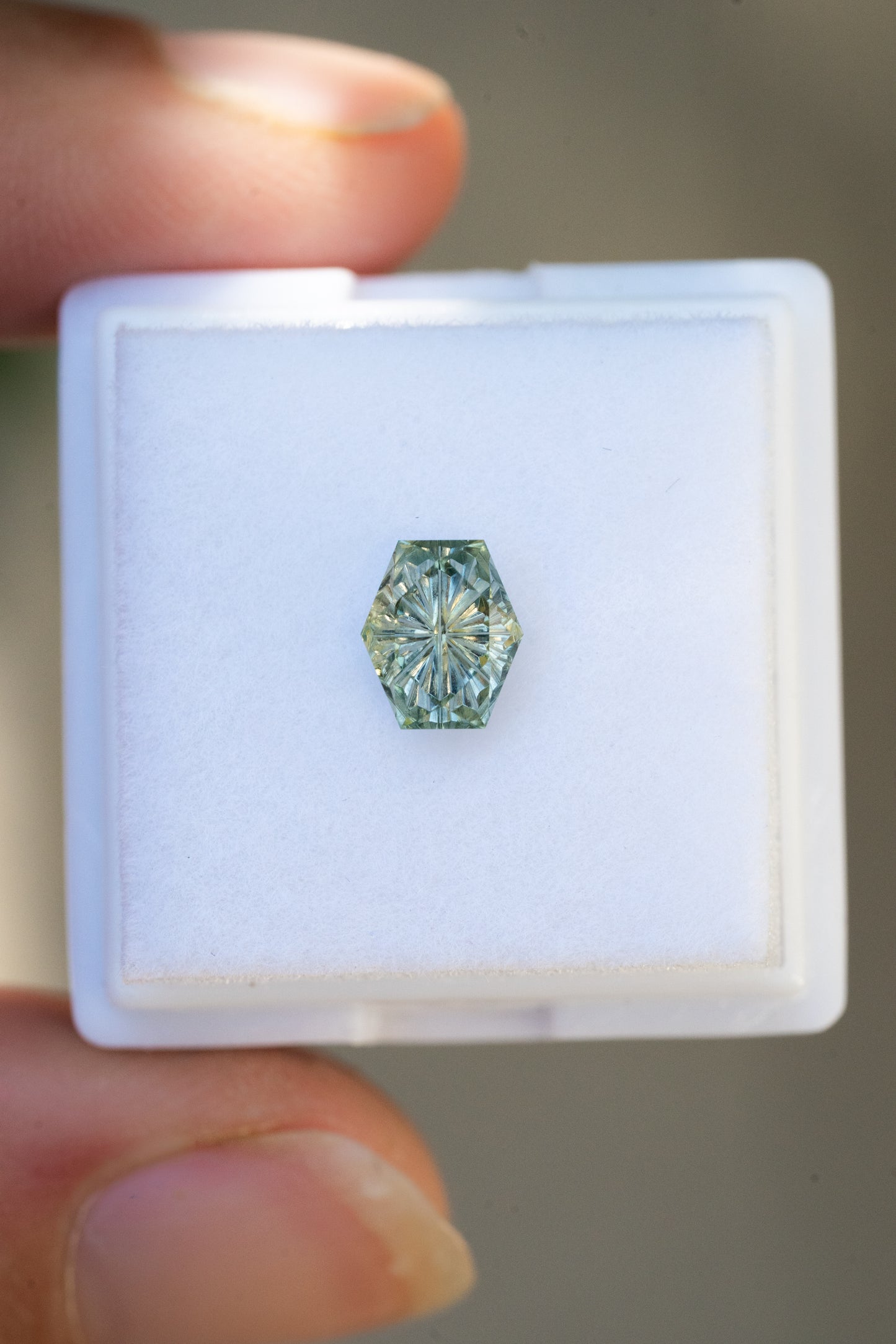 1.14 Parti Green to Teal Fantasy Cut Montana Sapphire