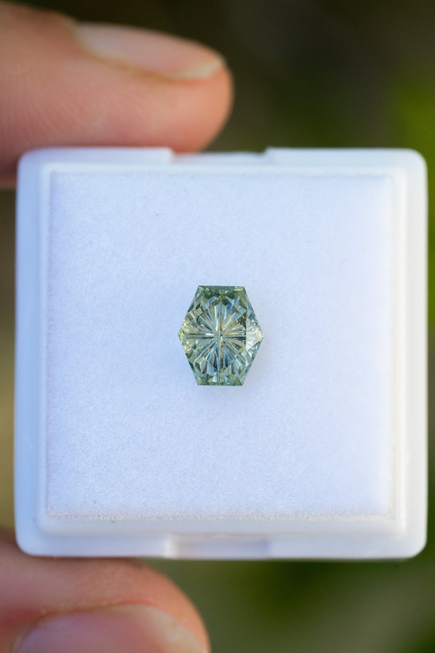 1.14 Parti Green to Teal Fantasy Cut Montana Sapphire