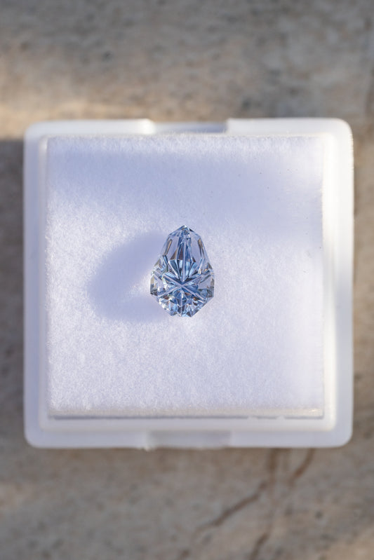 1.18 Carat Periwinkle Blue Pear Lab Sapphire