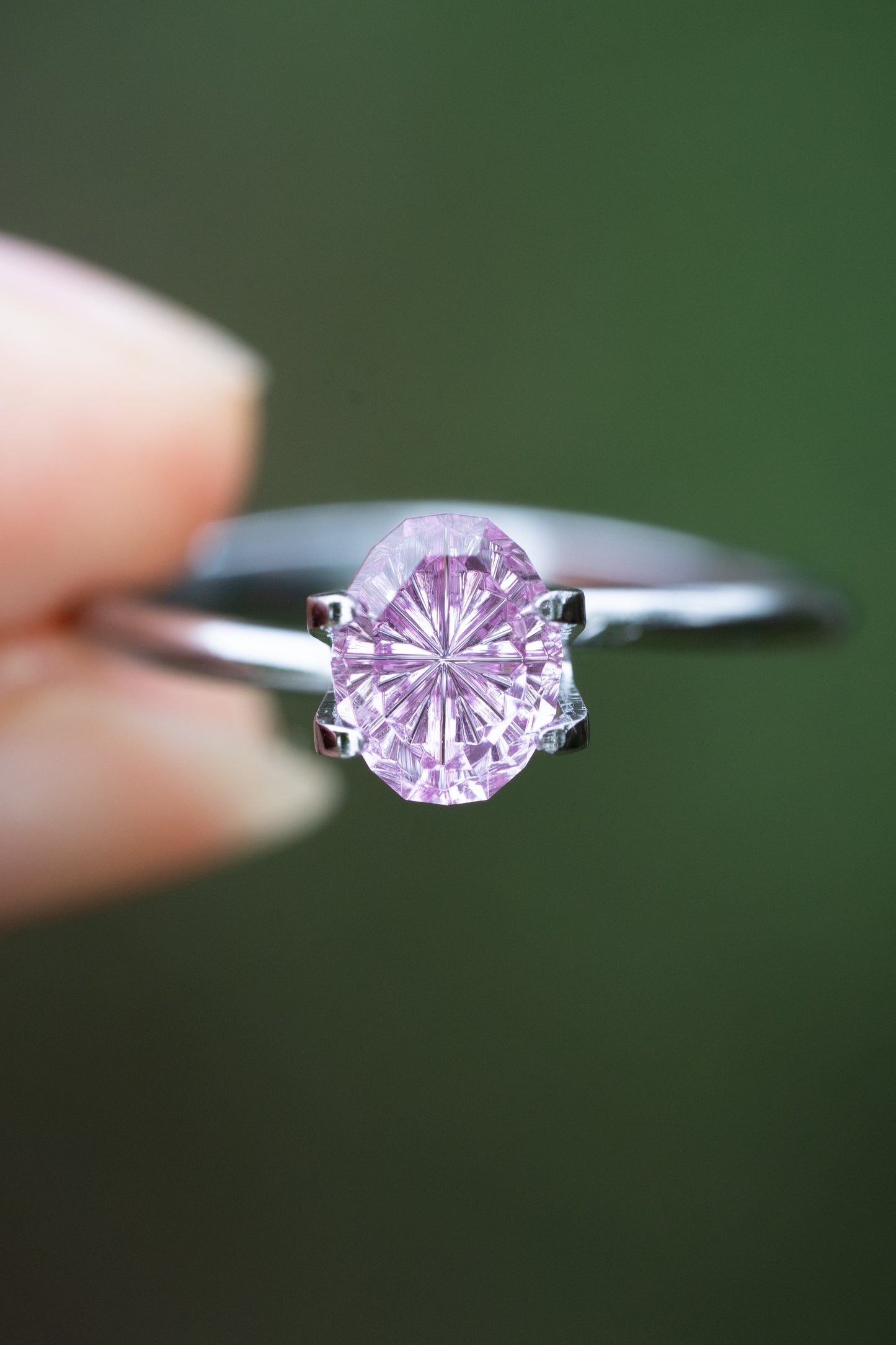 1.37 Carat Pink Fantasy Cut Oval Madagascar Sapphire