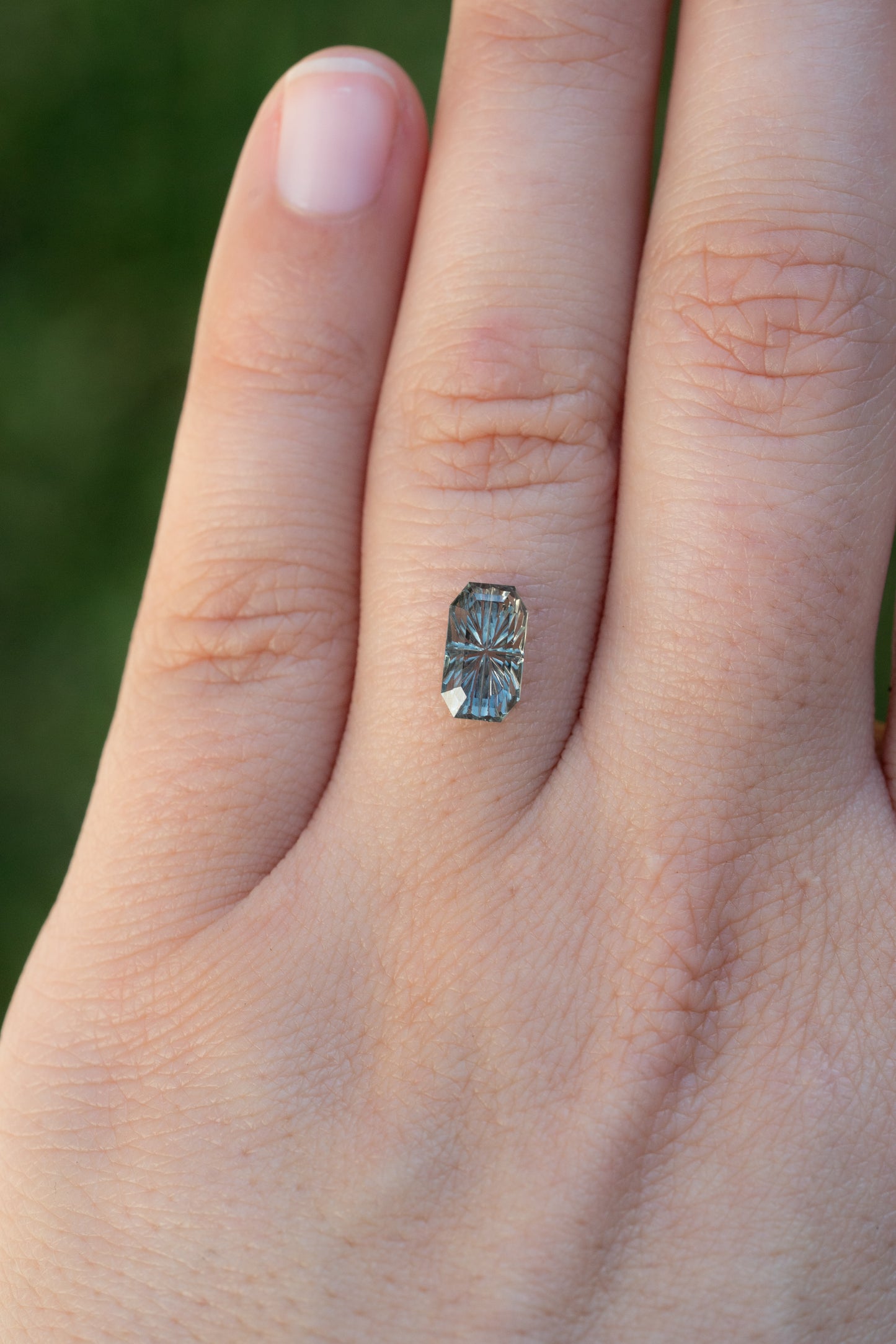 1.41 Carat Olive Green/Gray Umba Sapphire