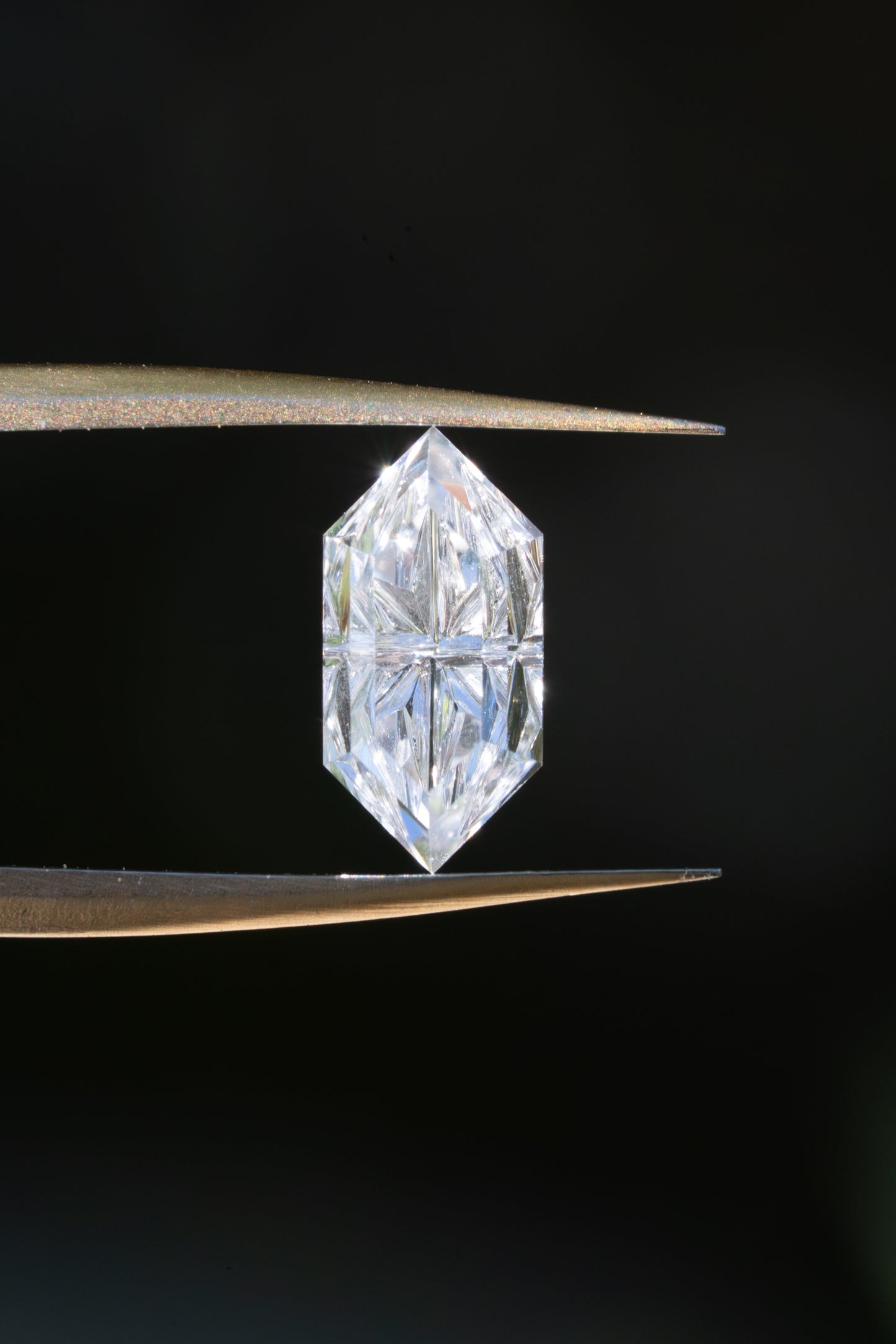 1.56 Carat White Fantasy Cut Dutch Marquise Lab Sapphire