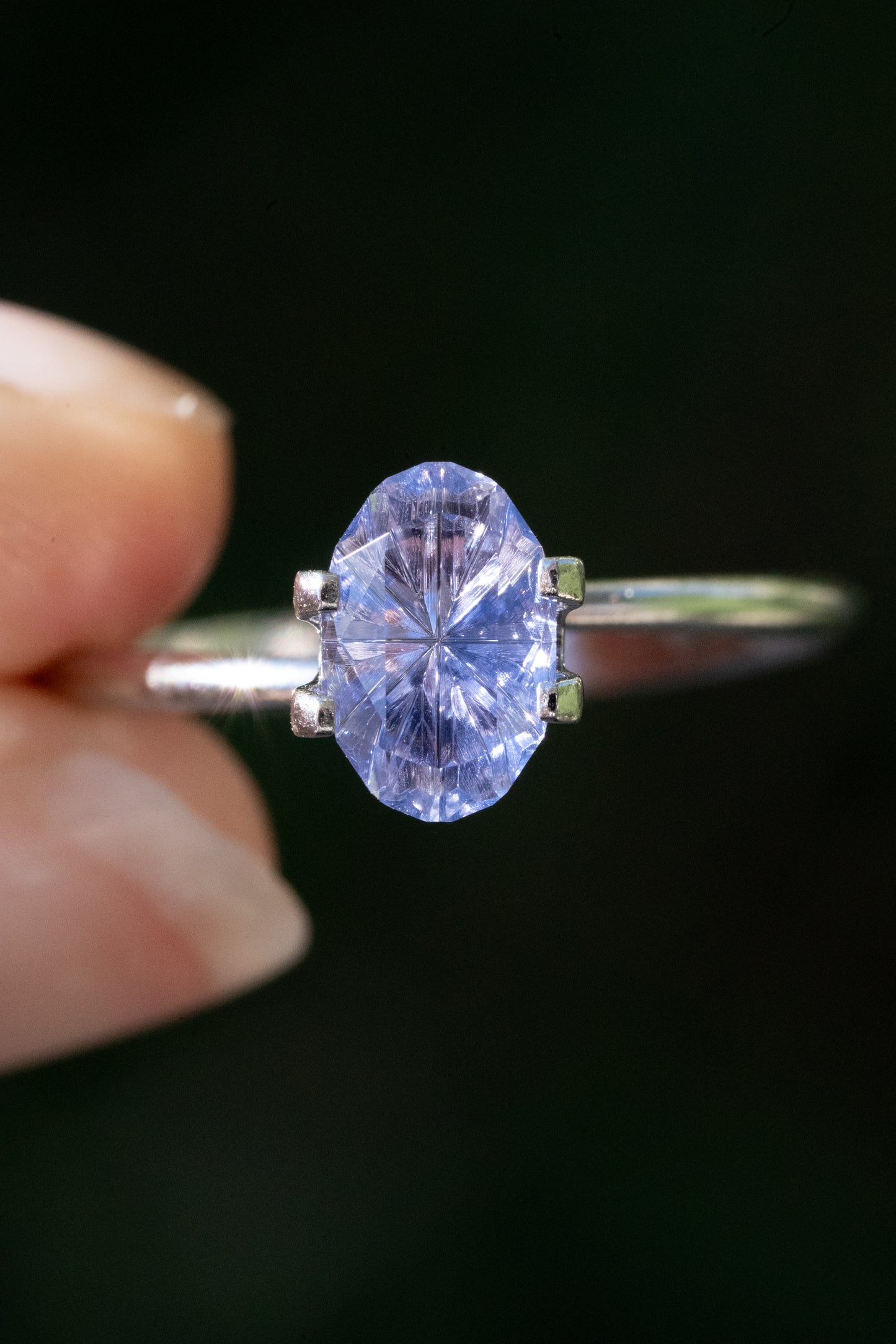 1.58 Carat Pink Lavender Bi-Colored Fantasy Cut Oval Madagascar Sapphire