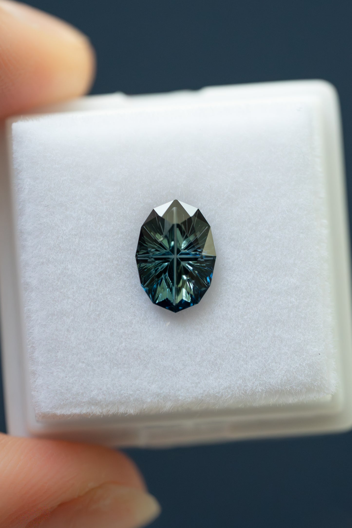 1.63 Carat Tealy-Blue Green Nigerian Sapphire