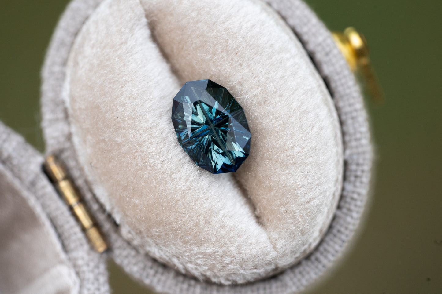 1.63 Carat Tealy-Blue Green Nigerian Sapphire