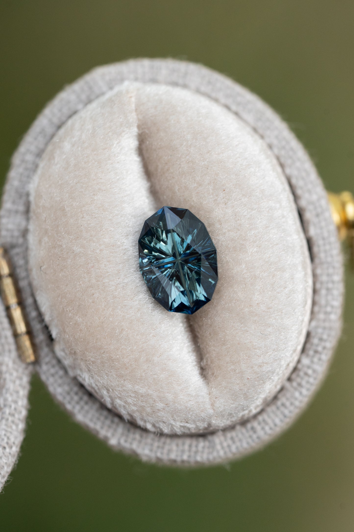 1.63 Carat Tealy-Blue Green Nigerian Sapphire