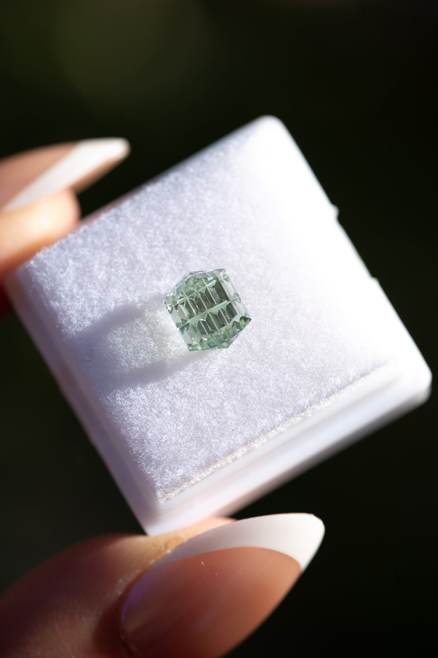 1.99 Carat Luminara Pale Green Lab Sapphire