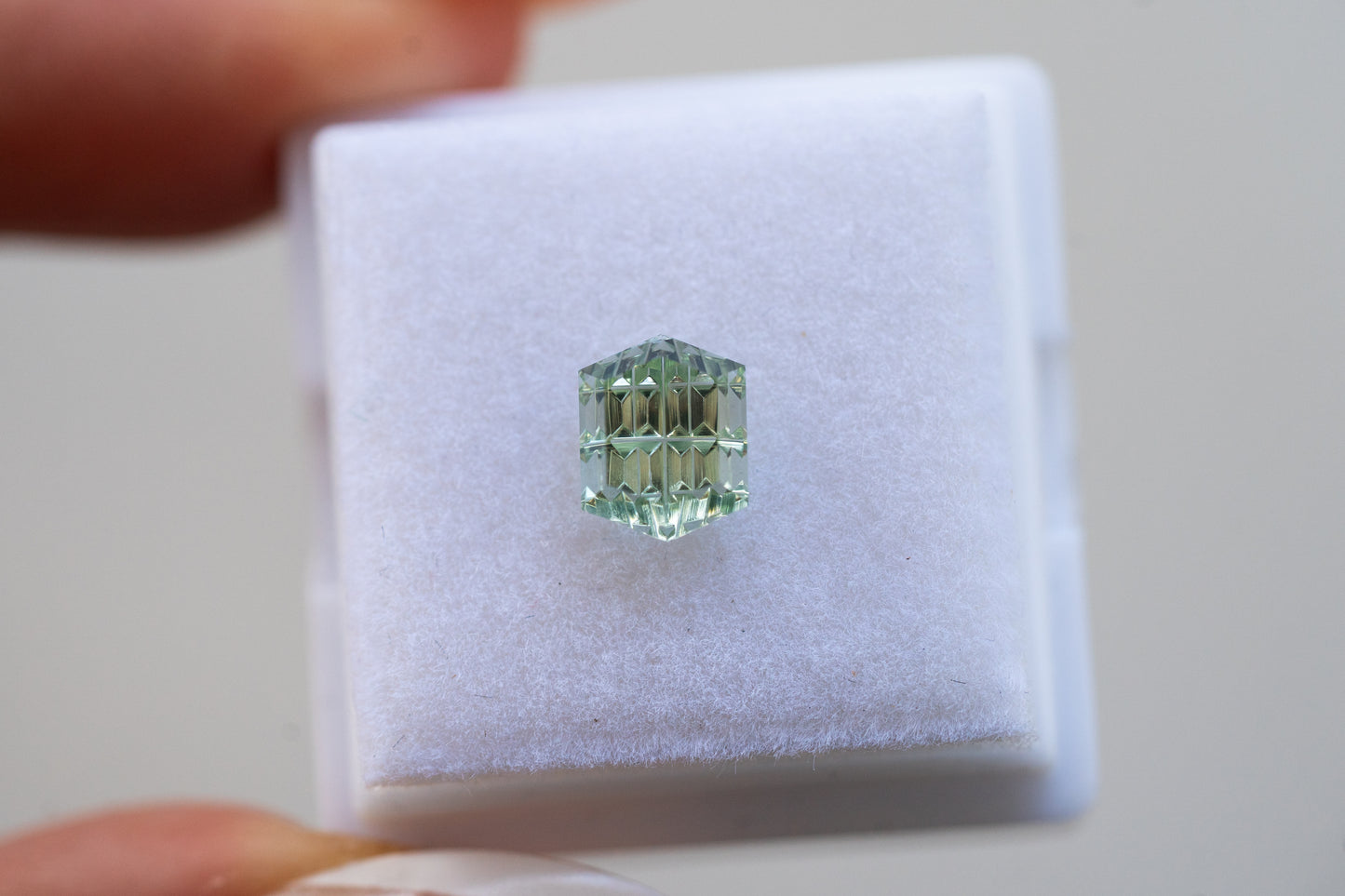 1.99 Carat Luminara Pale Green Lab Sapphire