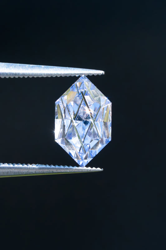 1.83 Carat "Luminara" Periwinkle Blue Fantasy Cut Lab Sapphire