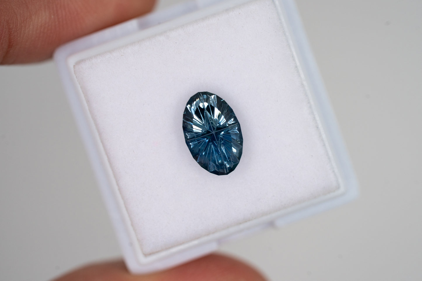 1.84 Carat Unheated Bicolor Blue Nigerian Sapphire