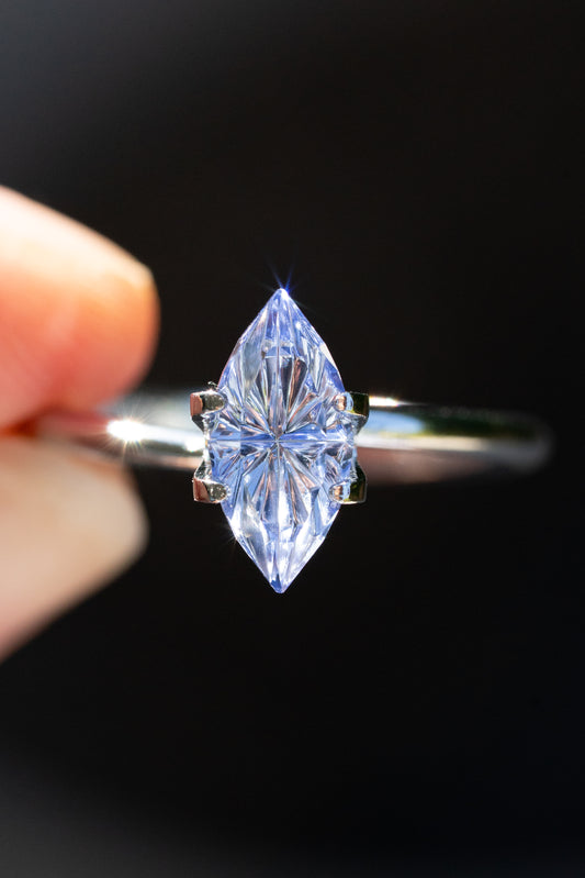 1.85 Carat Medium Periwinkle Lab Sapphire