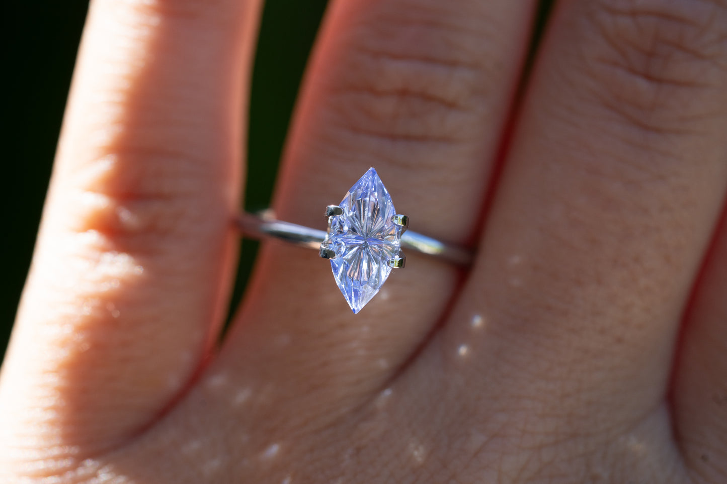 1.85 Carat Medium Periwinkle Lab Sapphire