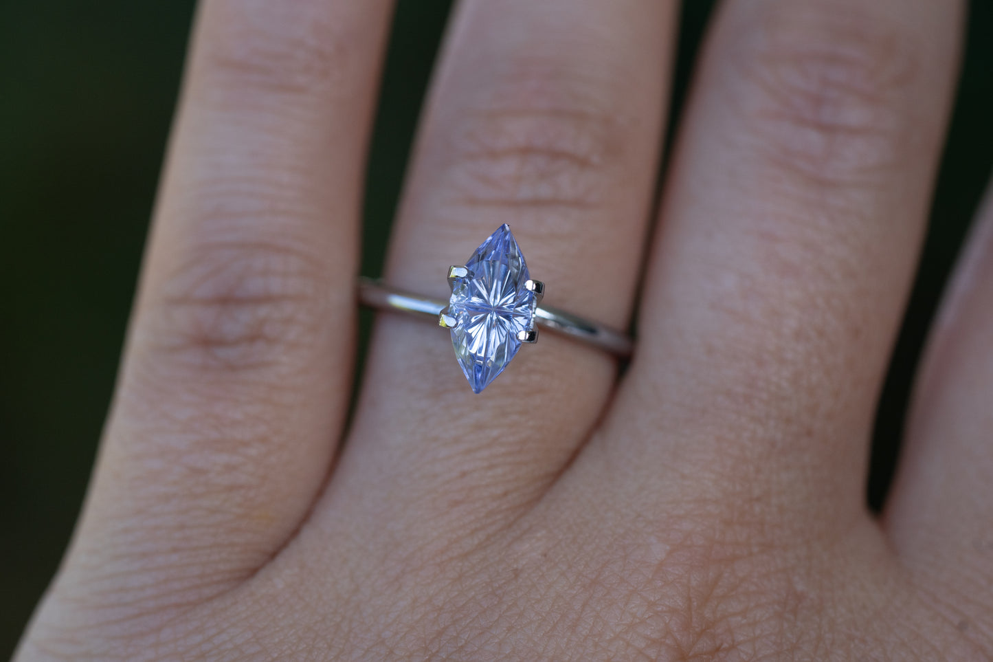 1.85 Carat Medium Periwinkle Lab Sapphire