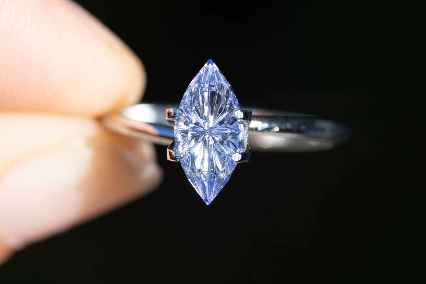 1.85 Carat Medium Periwinkle Lab Sapphire
