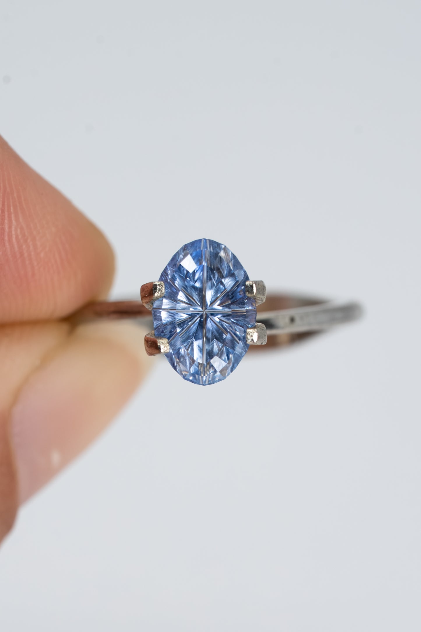 1.92 Carat Silvery Blue Fantasy Cut Madagascar Sapphire