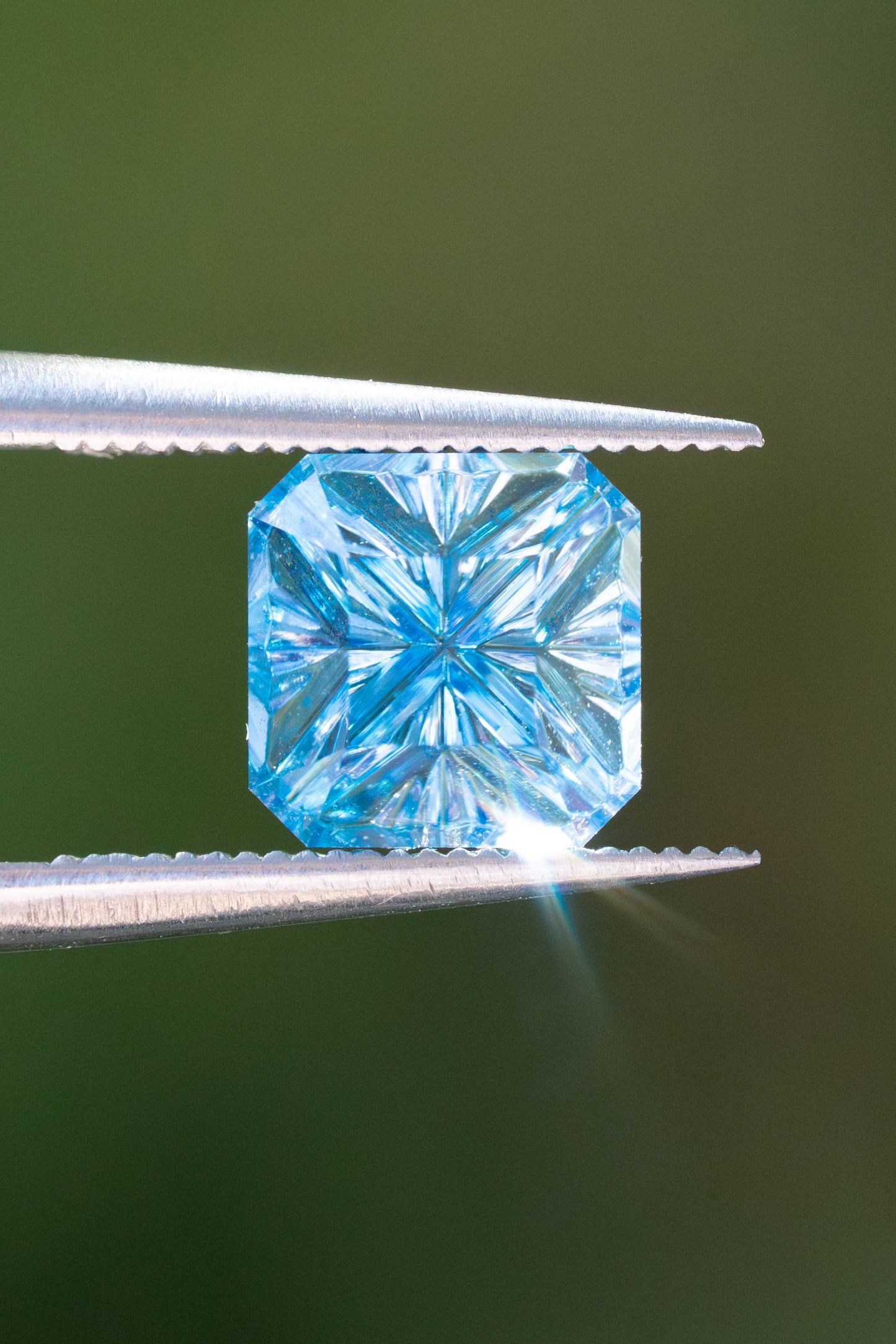 1.92 Carat Turquoise Blue Lab Sapphire