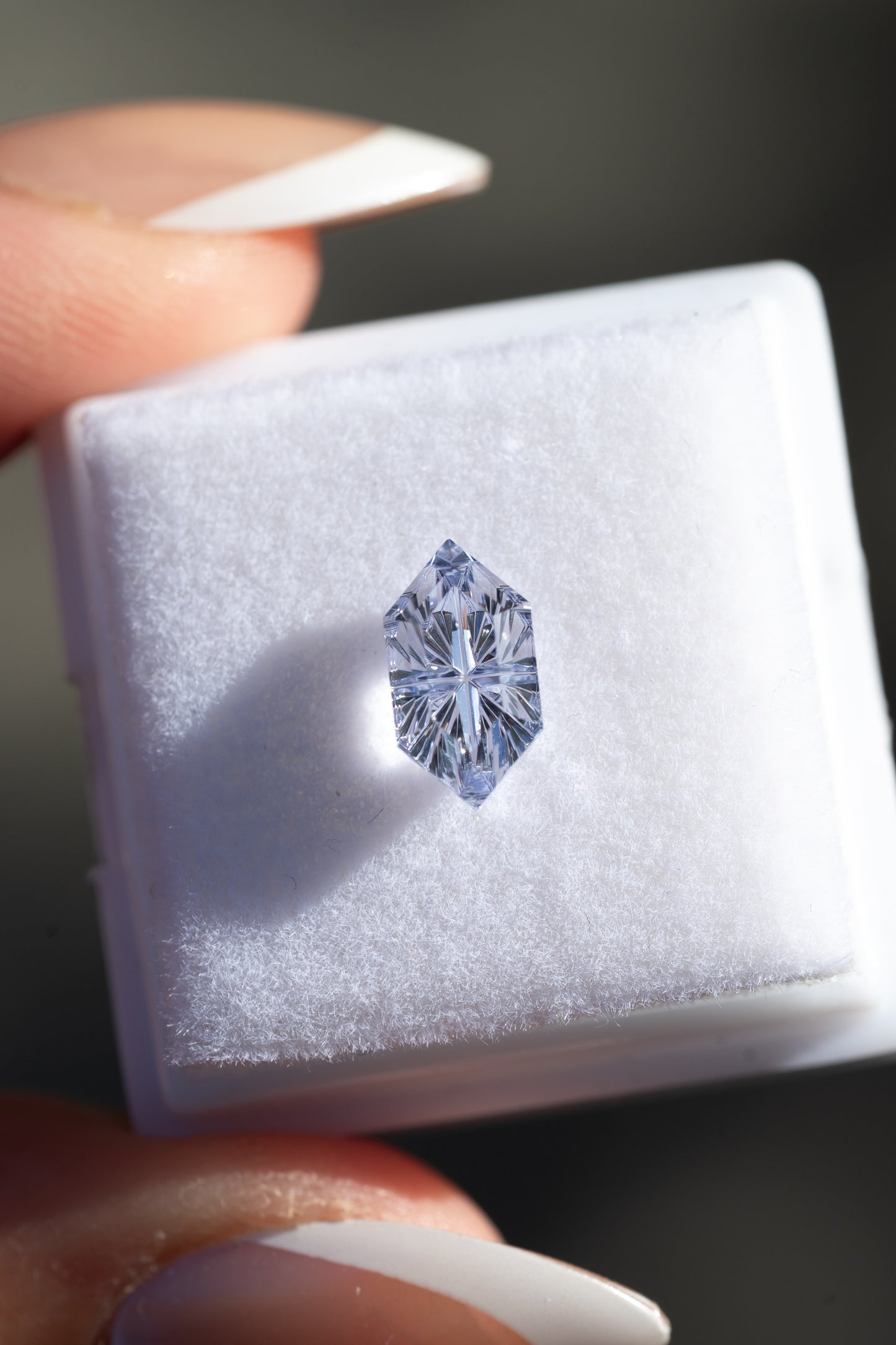 1.94 Carat Silvery Blue Lab Sapphire