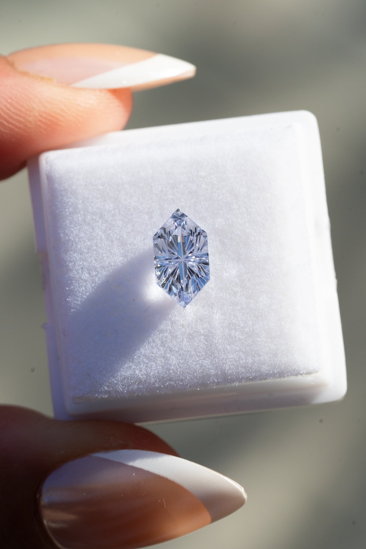 1.94 Carat Silvery Blue Lab Sapphire