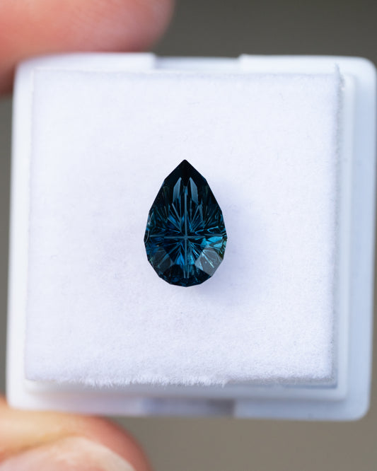 1.99 Carat Moody Dark Blue Green Nigerian Sapphire